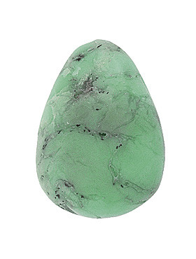 Chrysopras-Trommelstein, ca. 3 cm