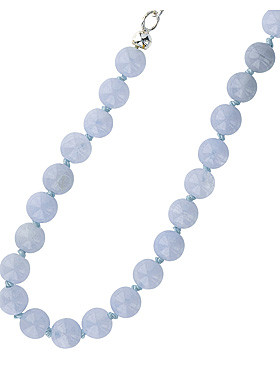 Chalzedon-Kugelkette, kurz, 36/6 mm