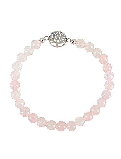 Rosenquarz-Armband, Ø 6 mm