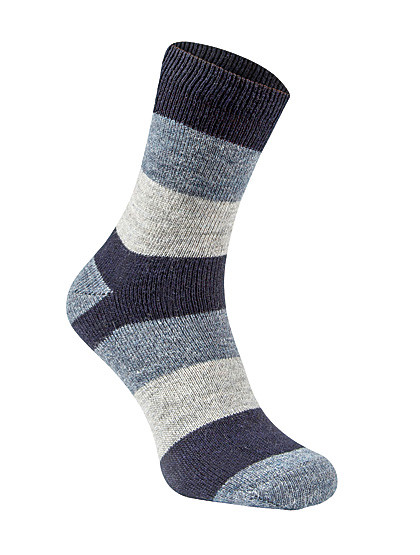 Gestreifte Alpaka-Socken, 2er Pack