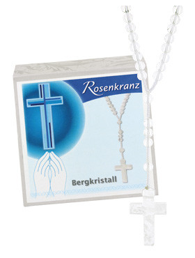 Bergkristall-Rosenkranz, 29 cm