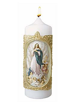 Maria Himmelfahrt-Kerze,  6 x 16 cm