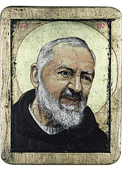 Pater Pio-Bild,  27 x 35 cm