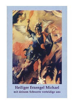 Heiliger Erzengel Michael, Gebetszettel, 4-seitig