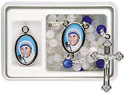 Mutter Teresa - Rosenkranzset, 46 cm