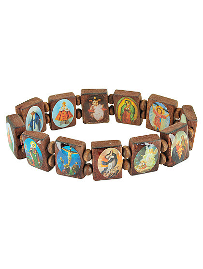 Heiligenarmband aus Holz, 18 cm