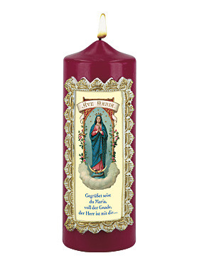 Ave Maria-Kerze, 7 x 20 cm