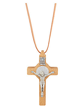 Benediktus-Kreuz aus Holz, 4,5 x 8 cm