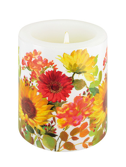 Lampionkerze-Blumenmeer, 12 cm, Ø 10 cm