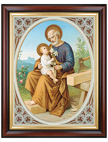 Josef mit Jesukind am Schoß-Bild, 37 x 47 cm