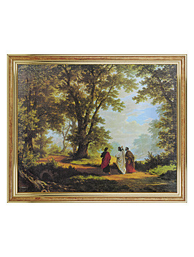 Emmaus-Jünger-Bild mit Rahmen, 22 x 27 cm