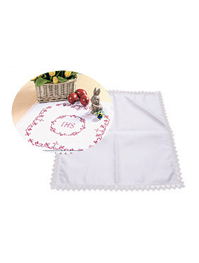 Handarbeitsset Weihkorbdecke, 45 x 45 cm