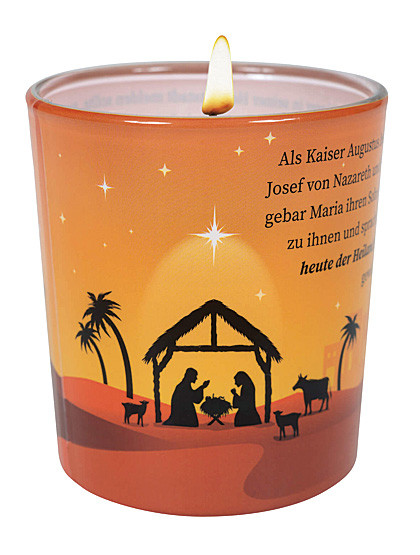 Duftkerzenglas, Höhe 8 cm, Ø 7 cm.