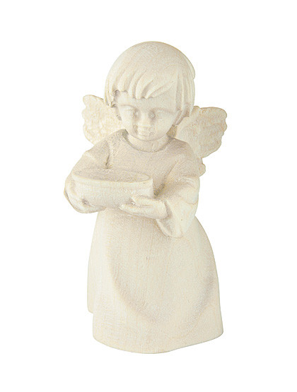 Zirbenholz-Engel mit Schale, 6 cm