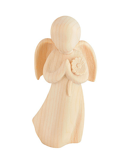 Engel aus Zirbenholz, 10 cm