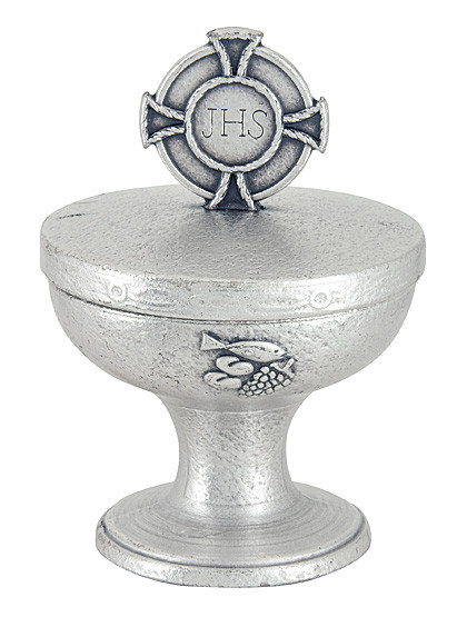 Rosenkranzdose IHS, 7 cm, Ø 4,5 cm