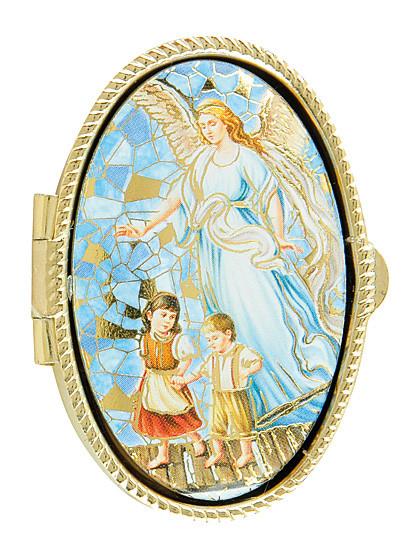 Schutzengel-Metalldöschen, 3,5 x 5 cm