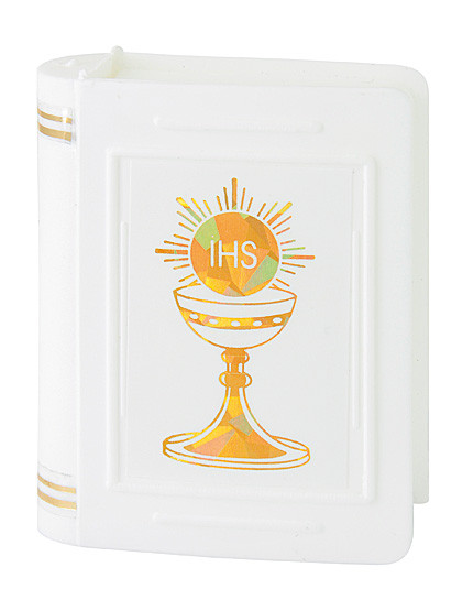 Rosenkranzdöschen in Buchform, 4,5 x 6 cm