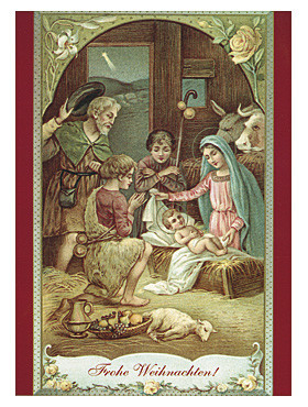 Weihnachtskarte Heilige Familie, A6