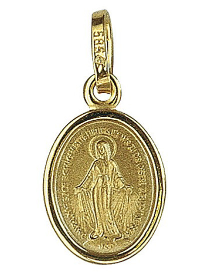 Wundertätige Medaille in Gold 585, Ø 18 mm