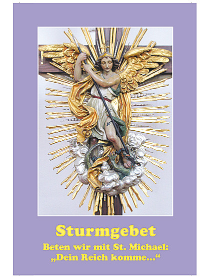 Sturmgebet Heiliger Michael, Gebetszettel, 4-seitig