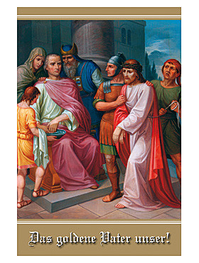 Goldene Vater unser, Gebetszettel, 4-seitig