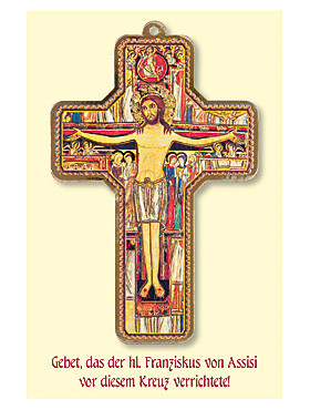 Franz von Assisi, Gebetszettel, 4-seitig