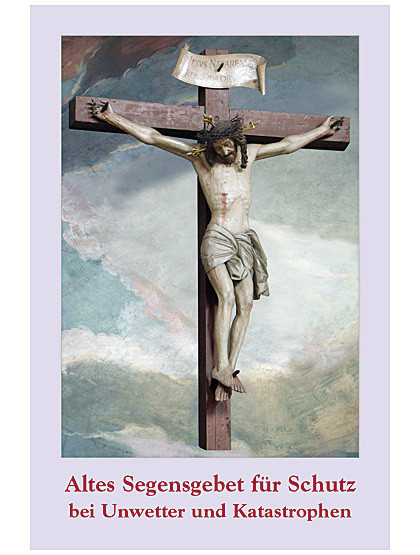 Altes Segensgebet, Gebetszettel, 4-seitig