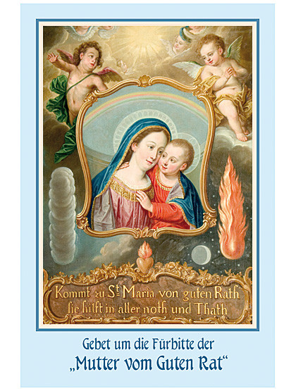 Mutter vom Guten Rat, Gebetszettel, 4-seitig