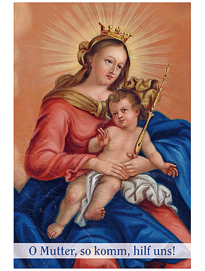 O Mutter, so komm, hilf uns! Gebetszettel, 4-seitig