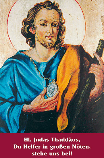 Litanei Heiliger Judas, Gebetszettel, 4-seitig