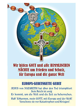 Europa Gebetskette, Gebetszettel, 4-seitig