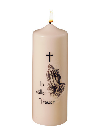 Gedenkkerze "In stiller Trauer", 7 x 20 cm