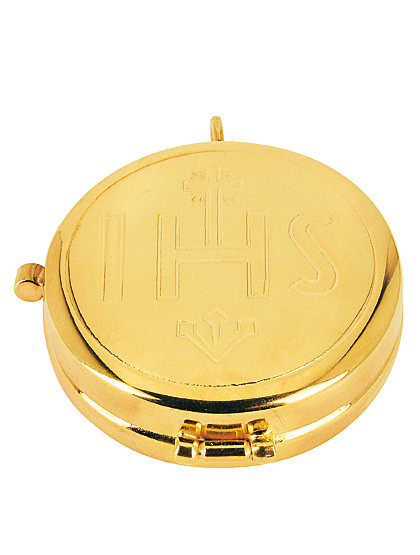 Hostienbehälter, vergoldet, Ø 5,5cm