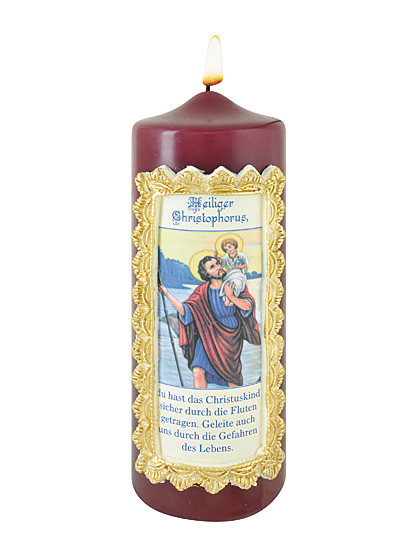 Hl. Christophorus-Kerze, 7 x 20 cm