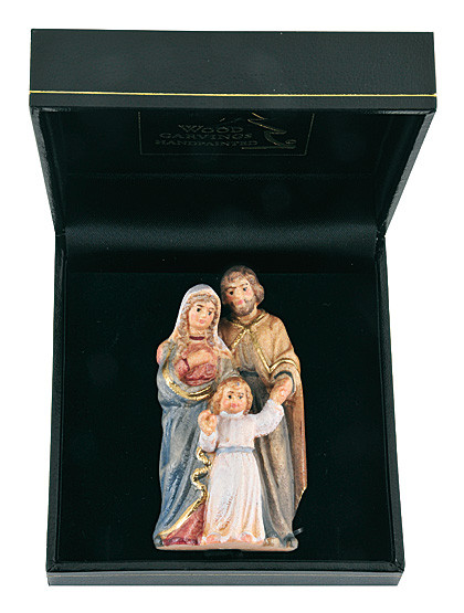 Die Heilige Familie - Statue, Holzschnitzkunst, 5,5 cm