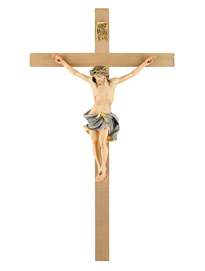 Kreuz aus Lindenholz, Holzschnitzkunst, 35 x 18 cm