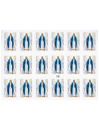 Wundertätige Madonna-Aufkleber, 18 Stück 