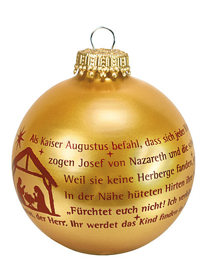 Christbaumkugel aus Glas, ø 7 cm