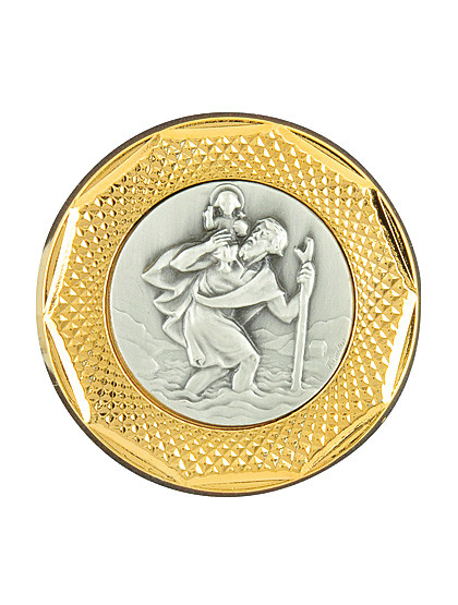 Magnetische Autoplakette - Hl. Christophorus, Ø 3,5 cm