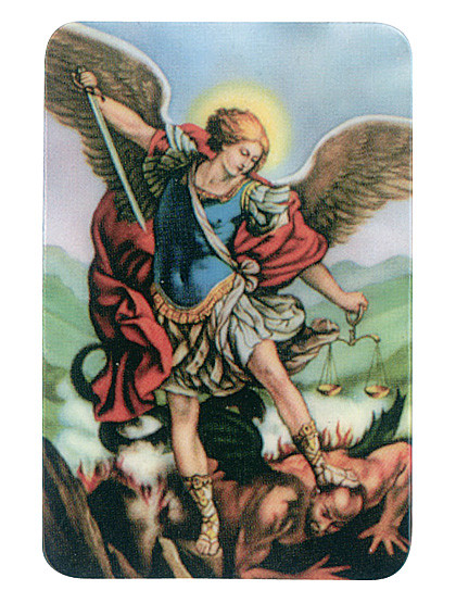 Magnettäfelchen - Hl. Erzengel Michael, 4 x 6 cm