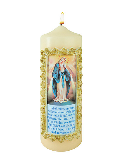 Maria Empfängnis-Kerze, 7 x 20 cm
