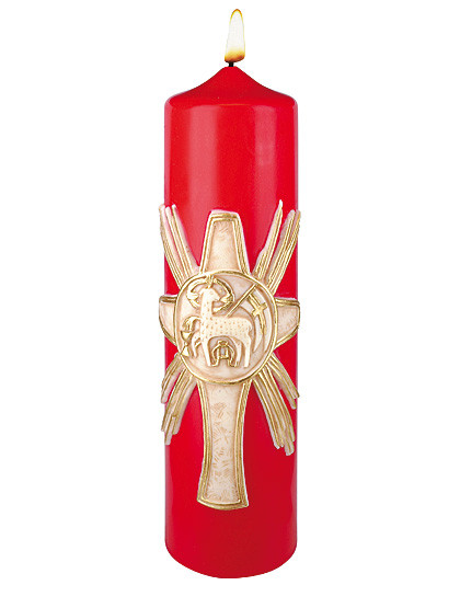 Osterlamm-Kerze, 7 x 20 cm