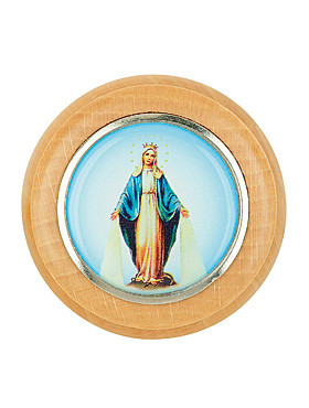 Rosenkranz-Dose aus Holz, Ø 4,5 cm