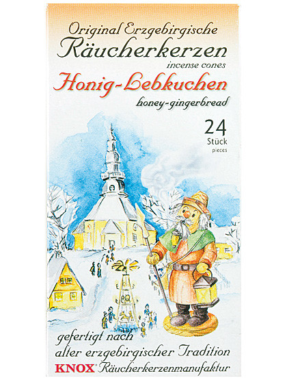 Honig-Lebkuchen - Räucherkerzen, 24 Stück