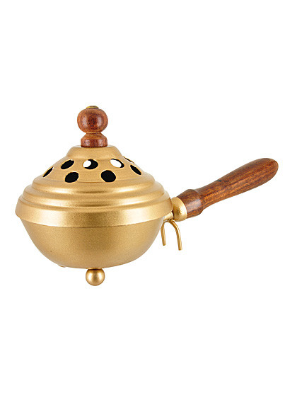 Räucherpfanne, goldfarbig, 23 x 10 cm