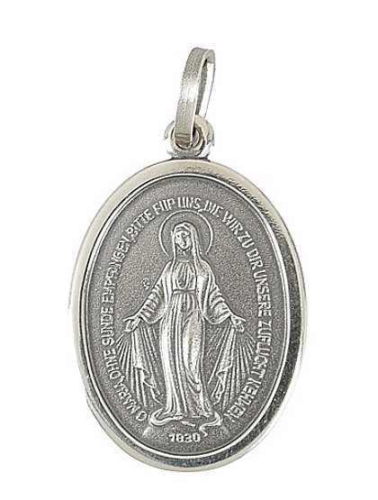 Wundertätige Medaille - Silberanhänger (925), 10 mm