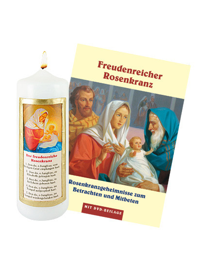 Freudenreicher Rosenkranz-Kerze & DVD