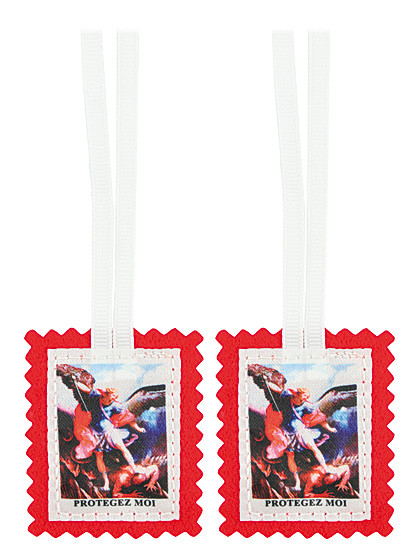 Hl. Erzengel Michael-Skapulier, 4,5 x 5,5 cm