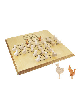 Fuchs und Henne, 36 x  36 cm